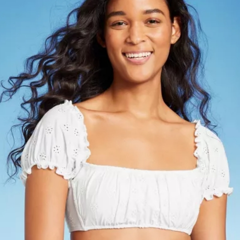 Wild Fable (Target) Puff Sleeve Bikini Top